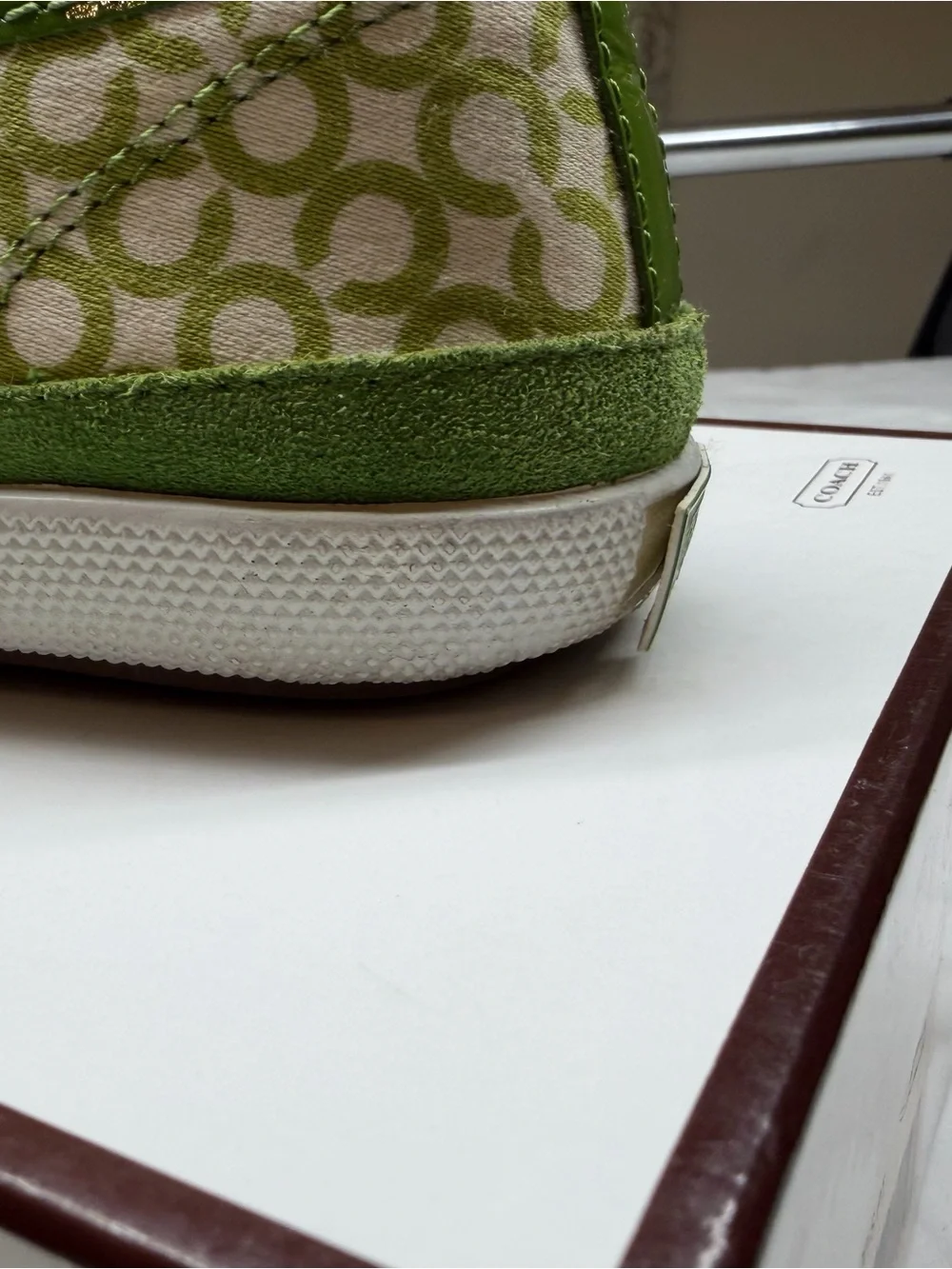 Coach Women's Green Signature Court Sneaker Size 7